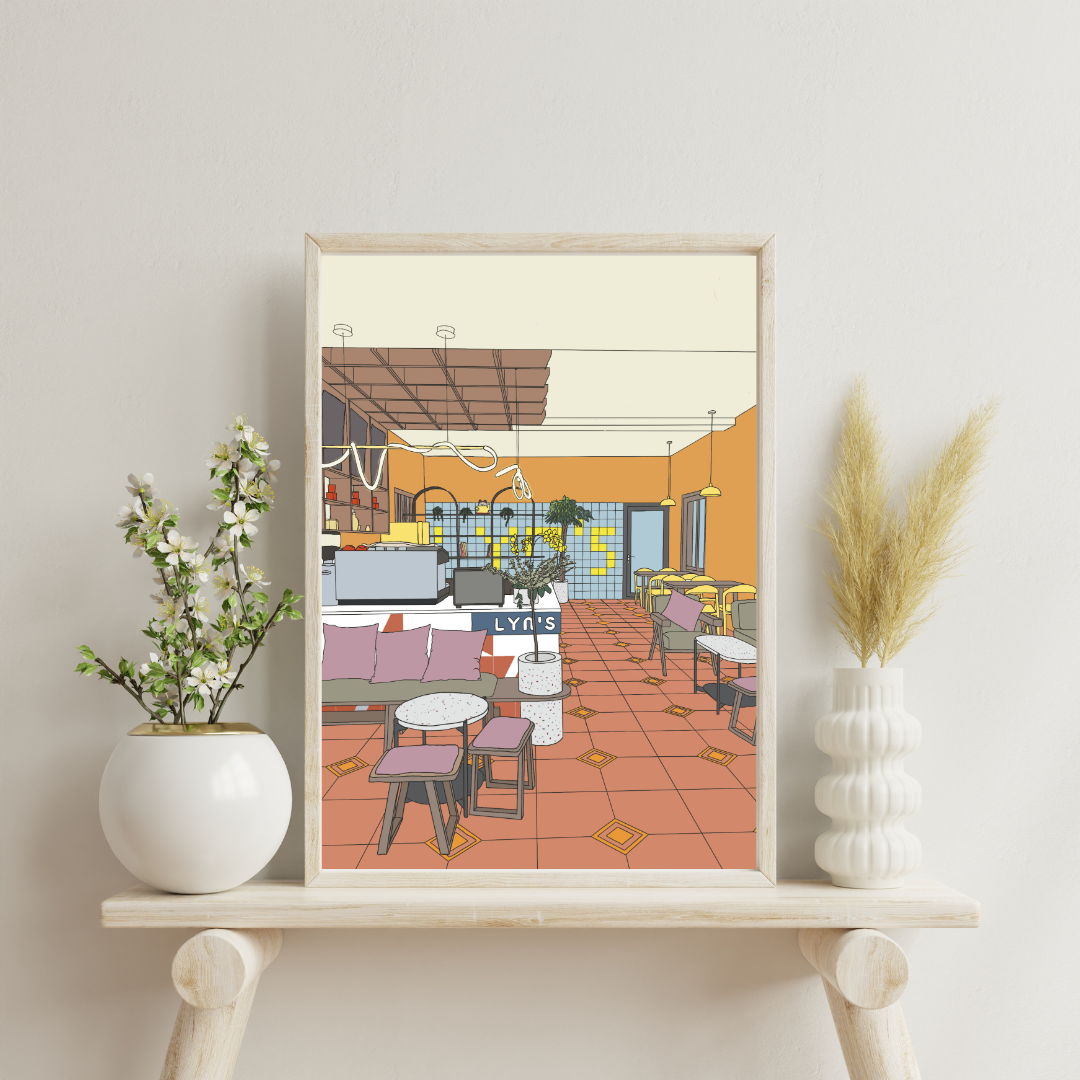 Lynns Cafe - Hoi An Vietnam, Art Print