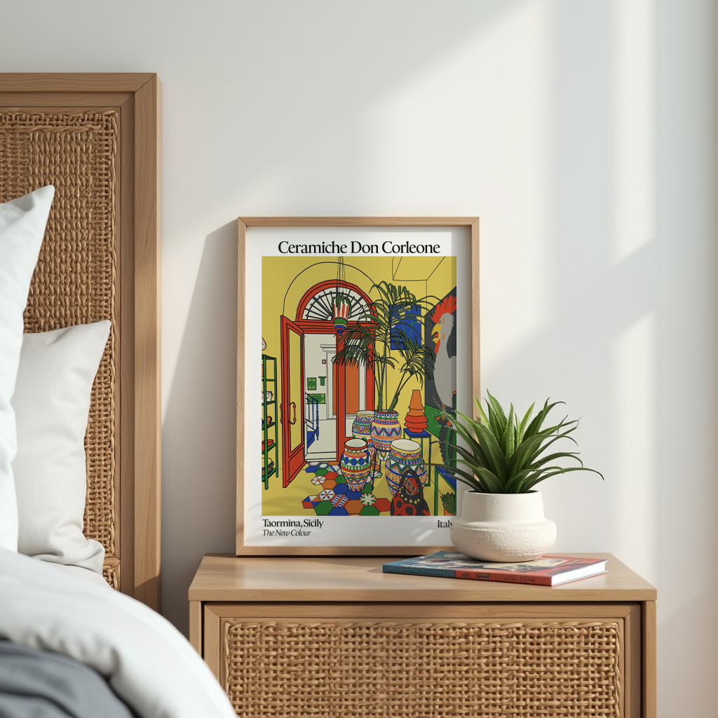 Ceramics Shop - Sicily, Art Print
