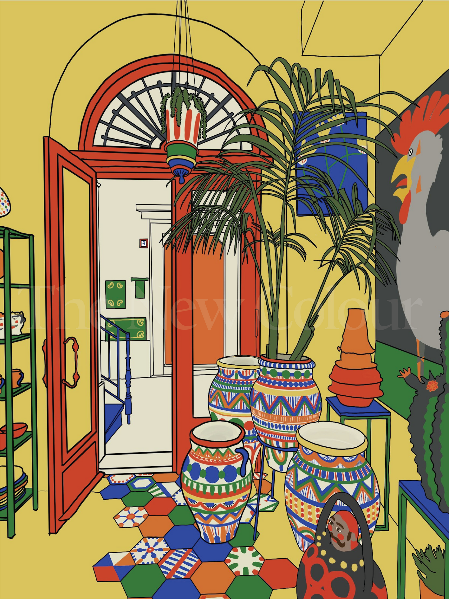 Ceramics Shop - Sicily, Art Print