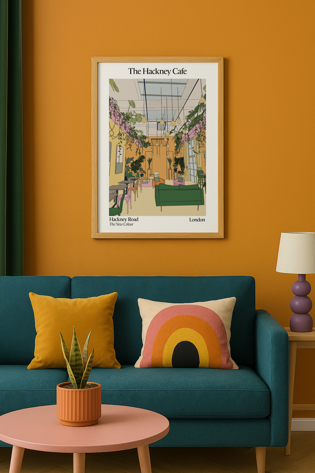 Hackney café, London, Art Print