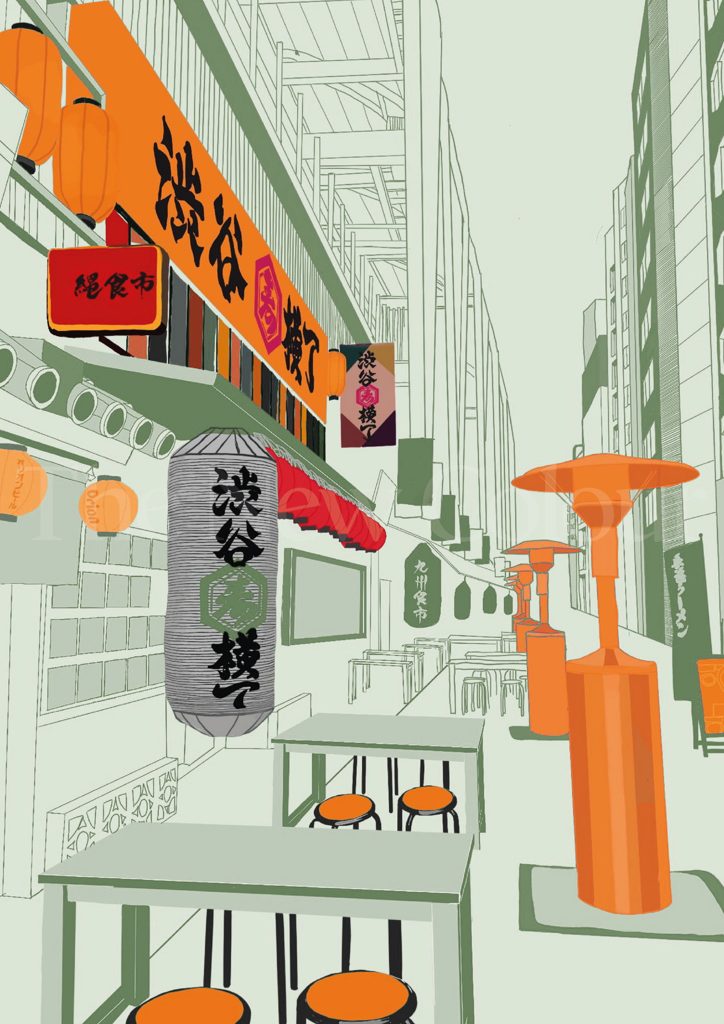 Shibuya Yokocho - Tokyo Japan Art Print