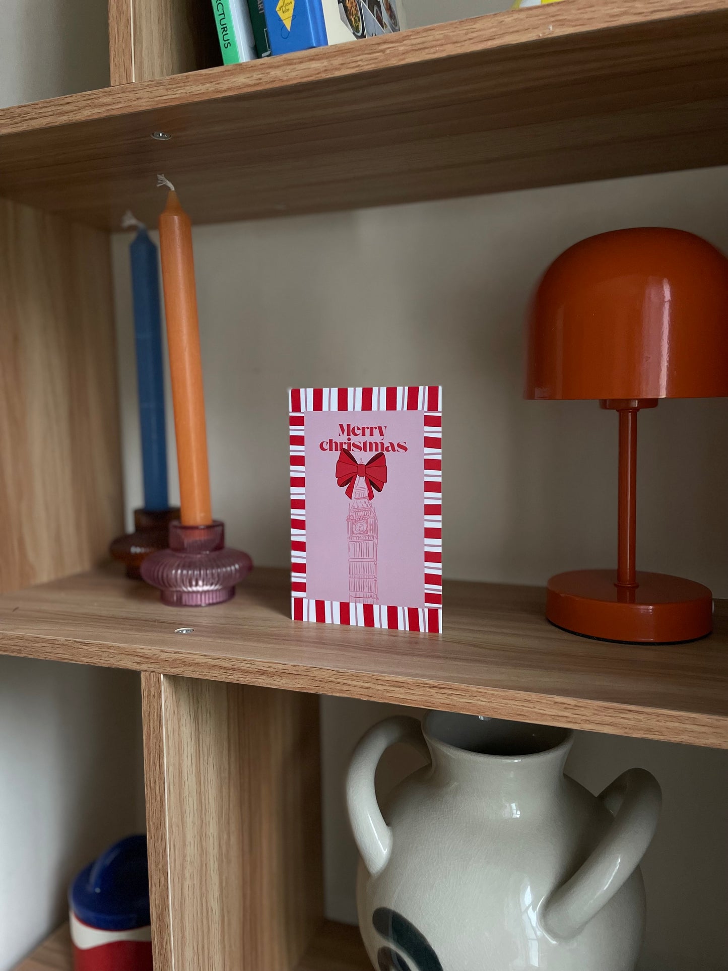 Big Ben With A Bow Christmas Card