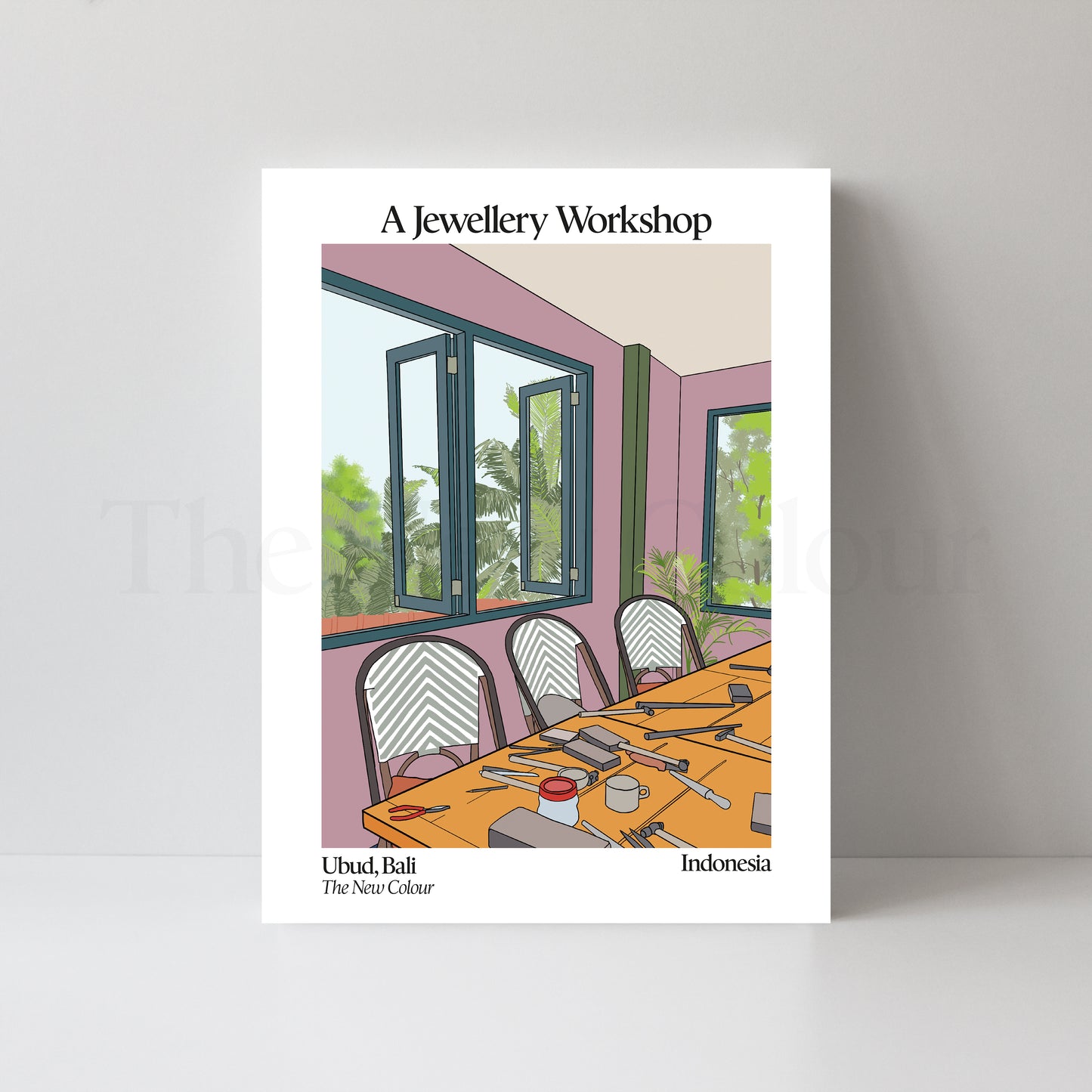 A Jewellery Workshop - Ubud, Bali, Art Print