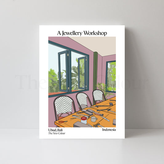 A Jewellery Workshop - Ubud, Bali, Art Print