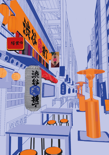 Shibuya Yokocho - Tokyo Japan Art Print